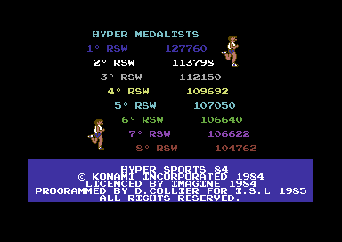 Hyper Sports screenshot 3 for Commodore 64